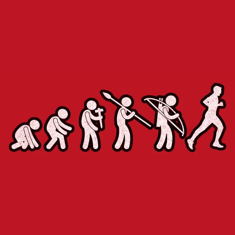 Evolution Running White Grunge
