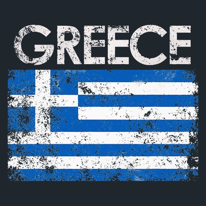 Distressed Greece Flag Graphic