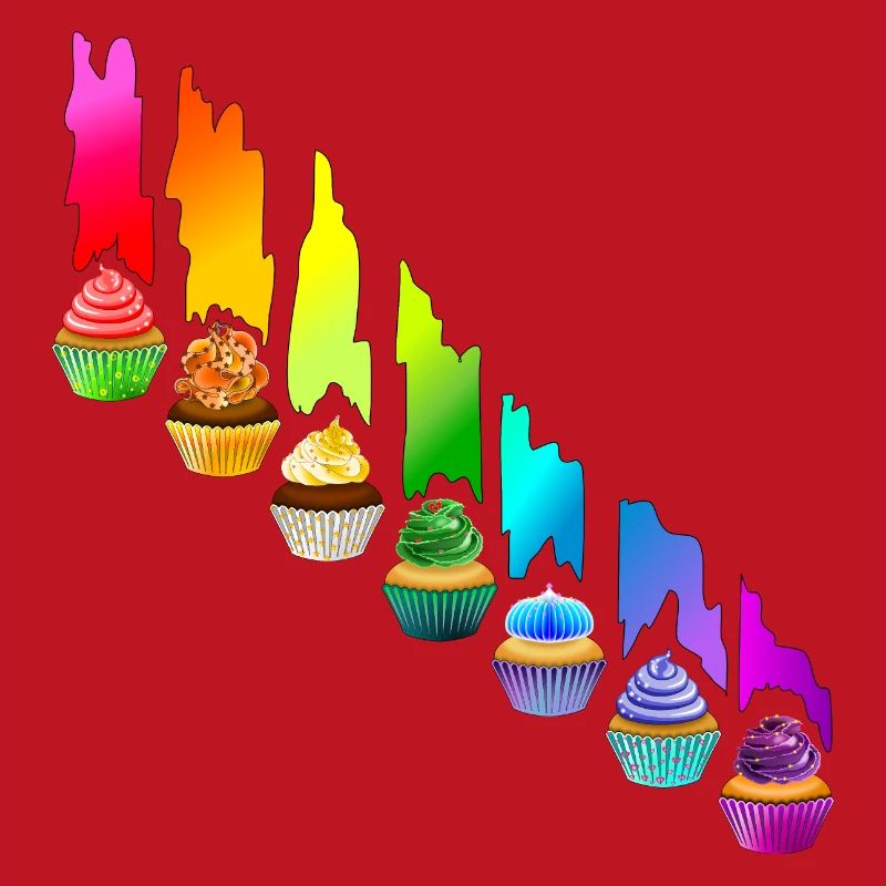 Regenbogen Cupcake
