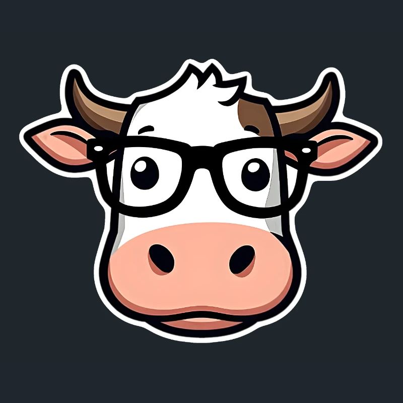Kuh mit Brille 