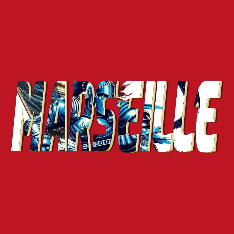 Marseille stylized comic book design