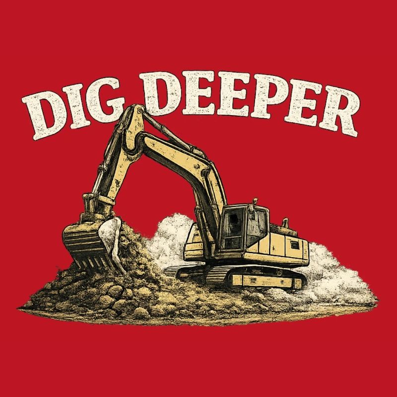 Dig Deeper Excavator Construction Site Construction Machine