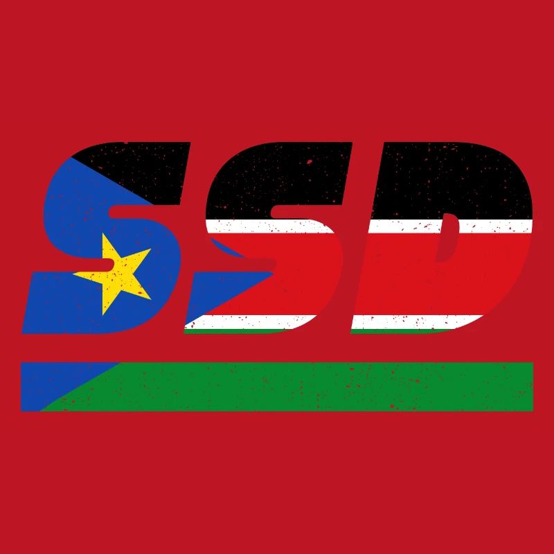 Drapeau du Soudan du Sud Drapeau SSD