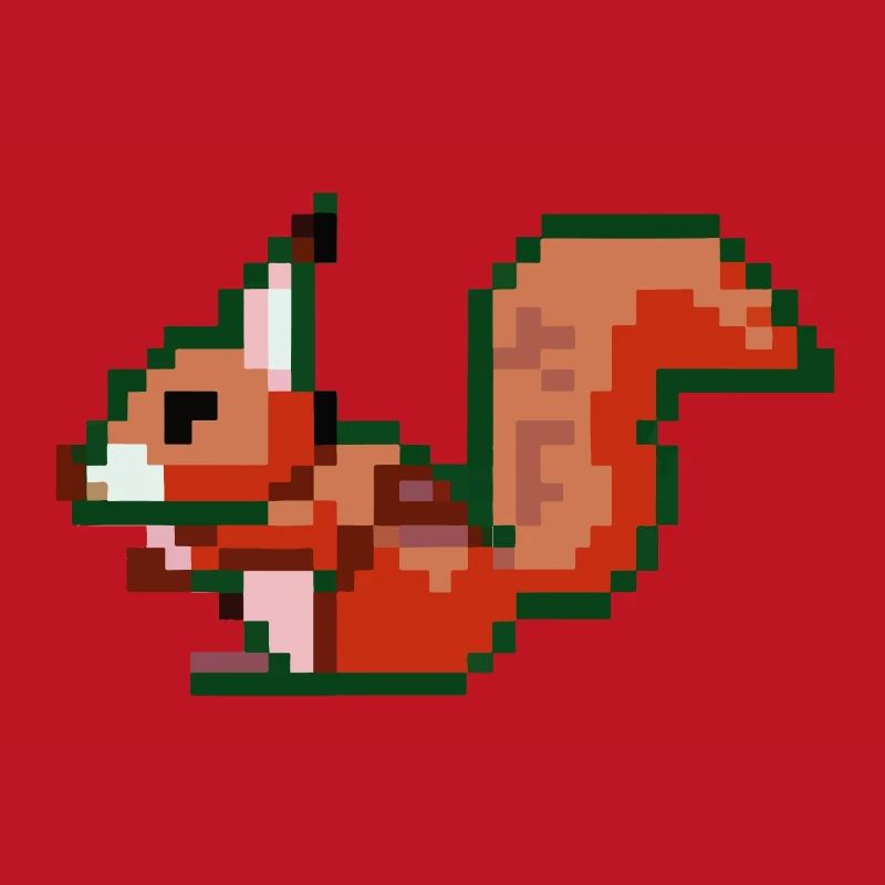 Eichhörnchen Pixel Art Geschenkidee