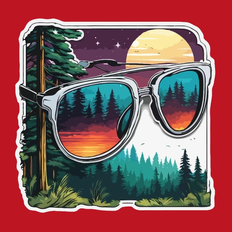 Sunglasses / Reflection / Forest / Reflection