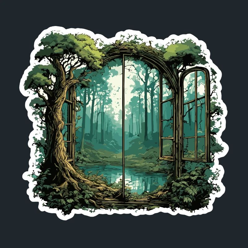 Window in the Forest / Trees / View / Wilderness