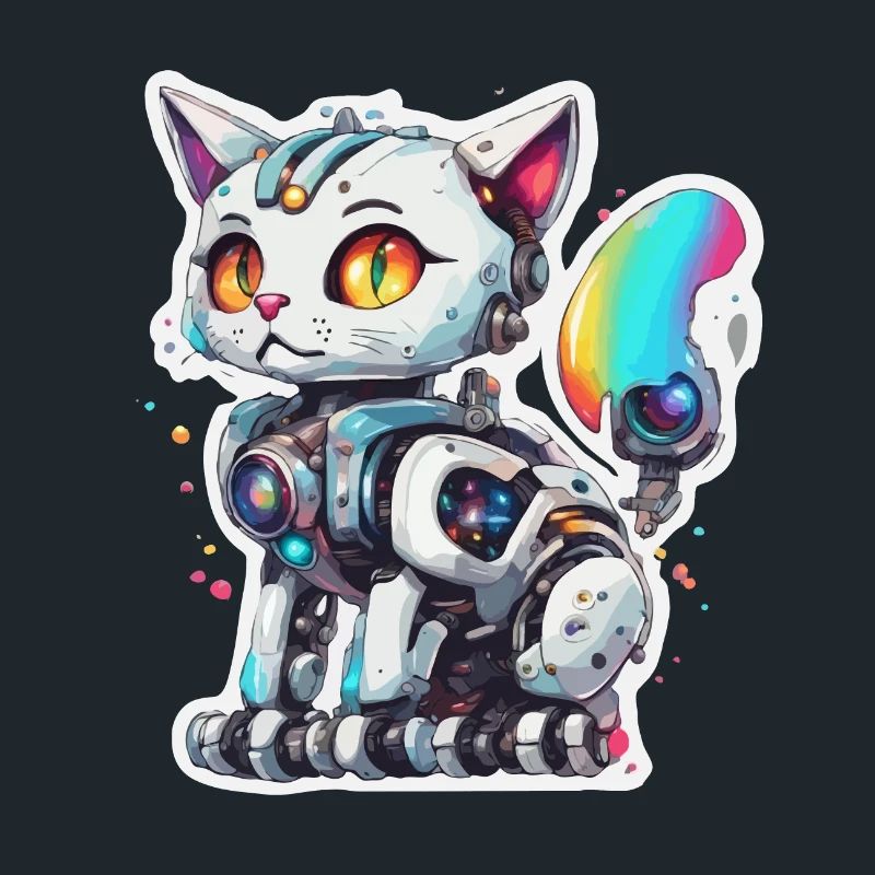 Roboter Tier / KI / Mechanisierte Tiere / Comic