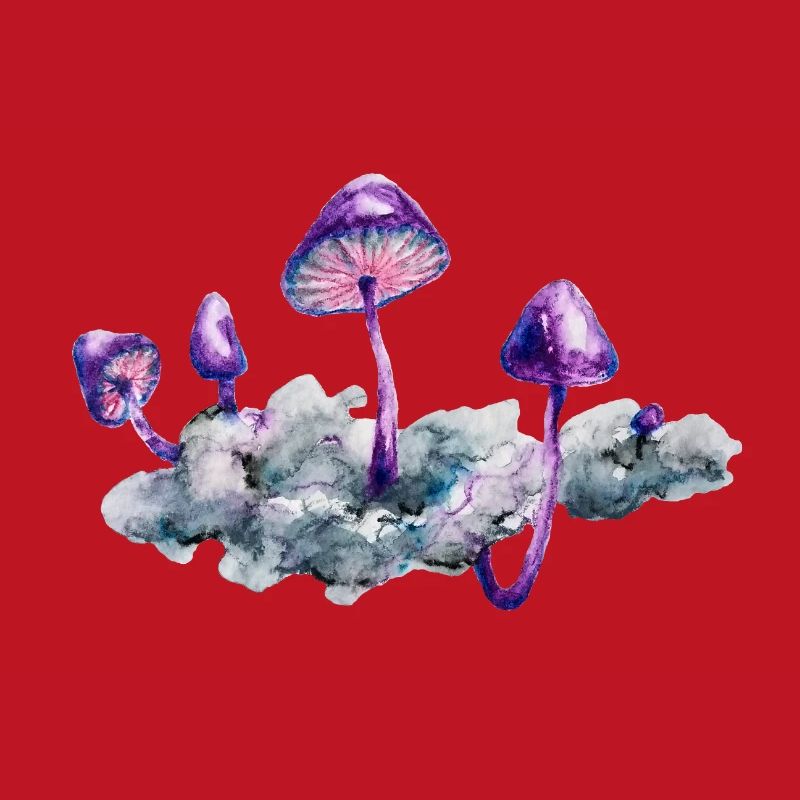 Nuage en forme de champignon violet