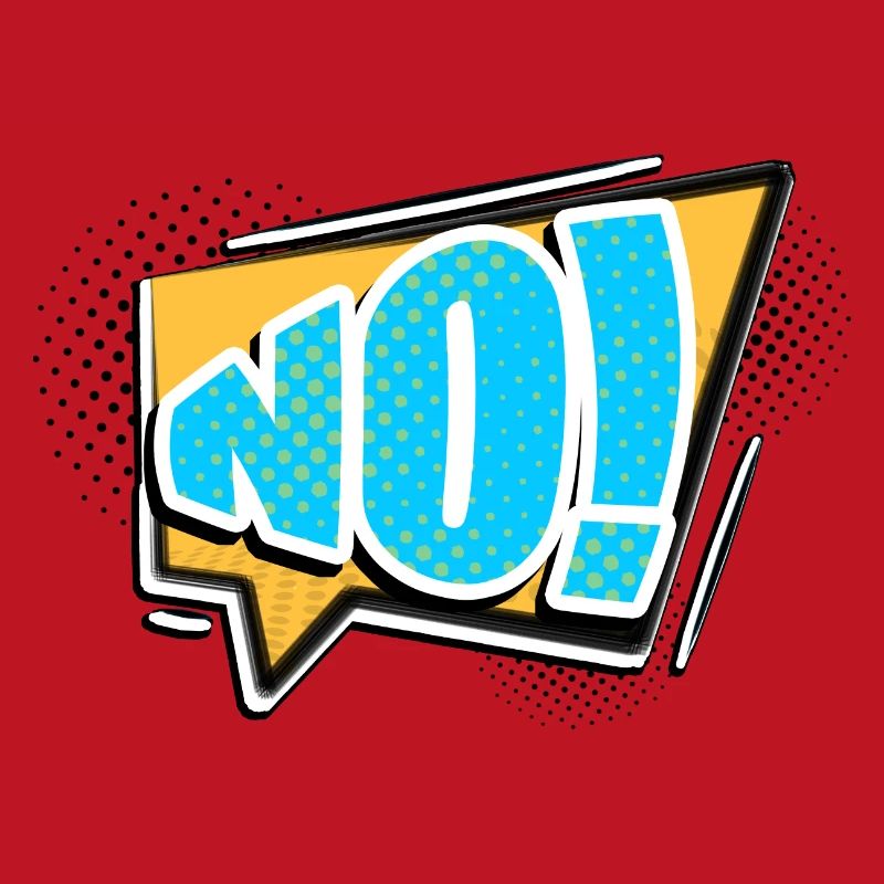 No! Comic Style Bubble Graffiti Lettering