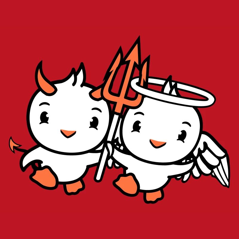 Birds Angel Sky Devil Horns Satan Hell Evil