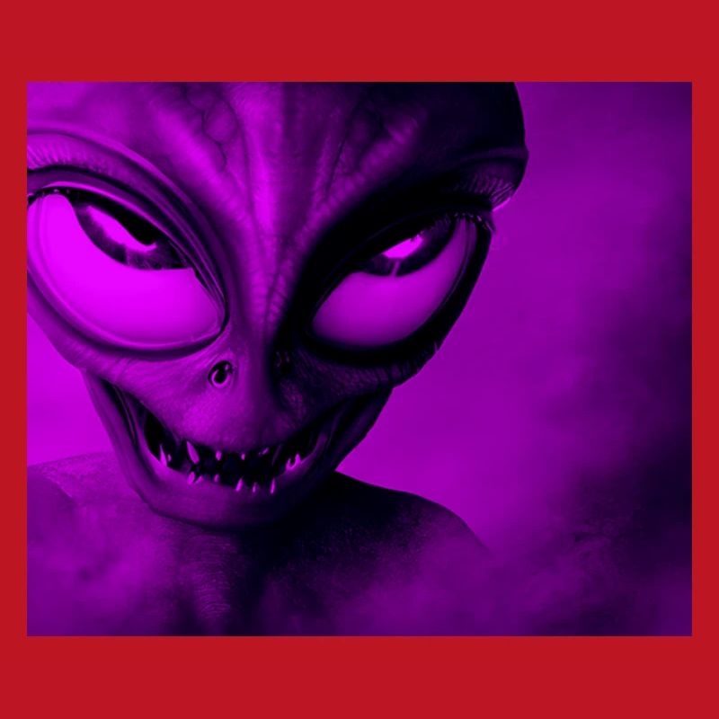 Alien with Sharp Teeth Design - Pink