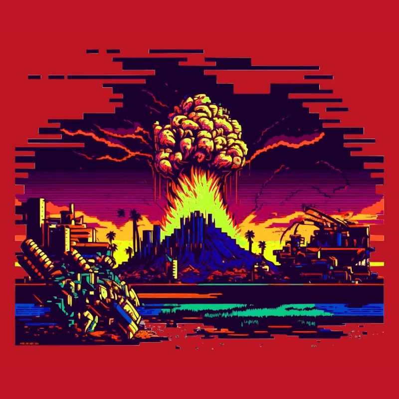 When the atomic bomb explodes in 8 bits