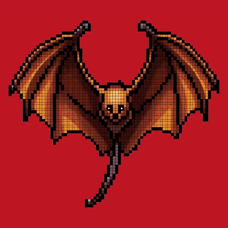 Flying fox dans des graphismes rétro 8 bits classiques
