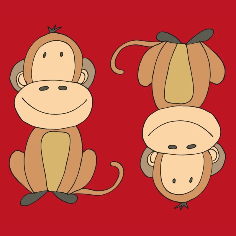 Monkey upside down