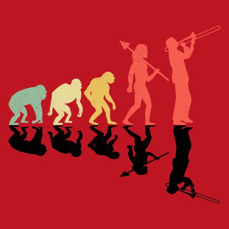 Tromboniste Trombone Player Evolution Marching Band