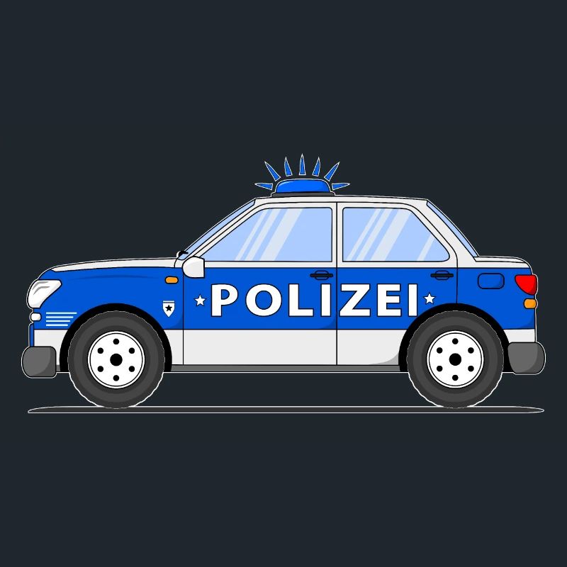 Polizeiauto in Blau und Silber