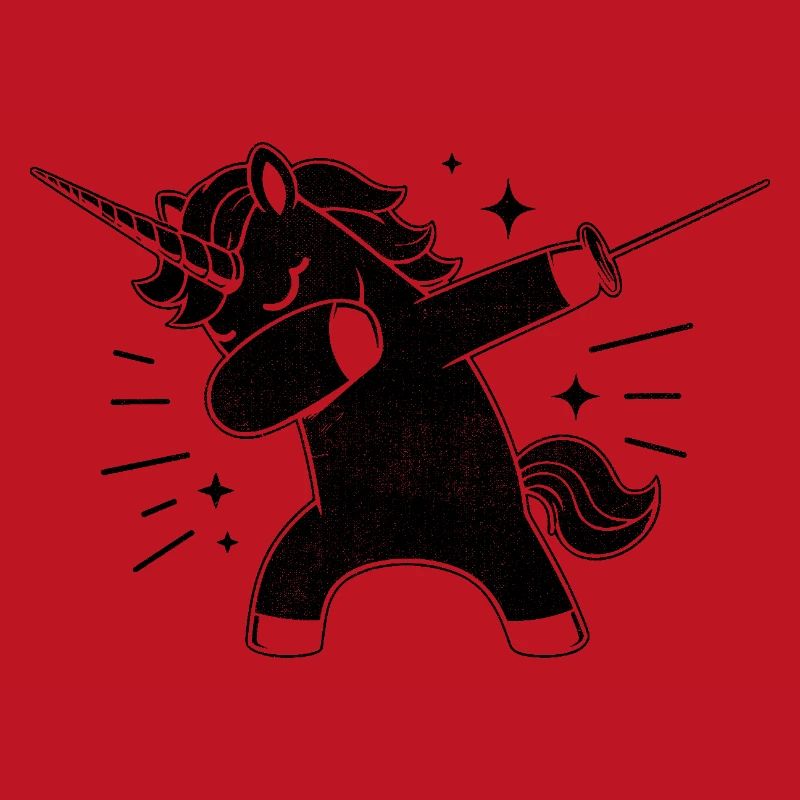Doublage Licorne Escrimeur Épée Épée Épée Escrime Athlète
