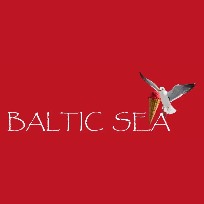 Ostsee Möwe die Eis klaut