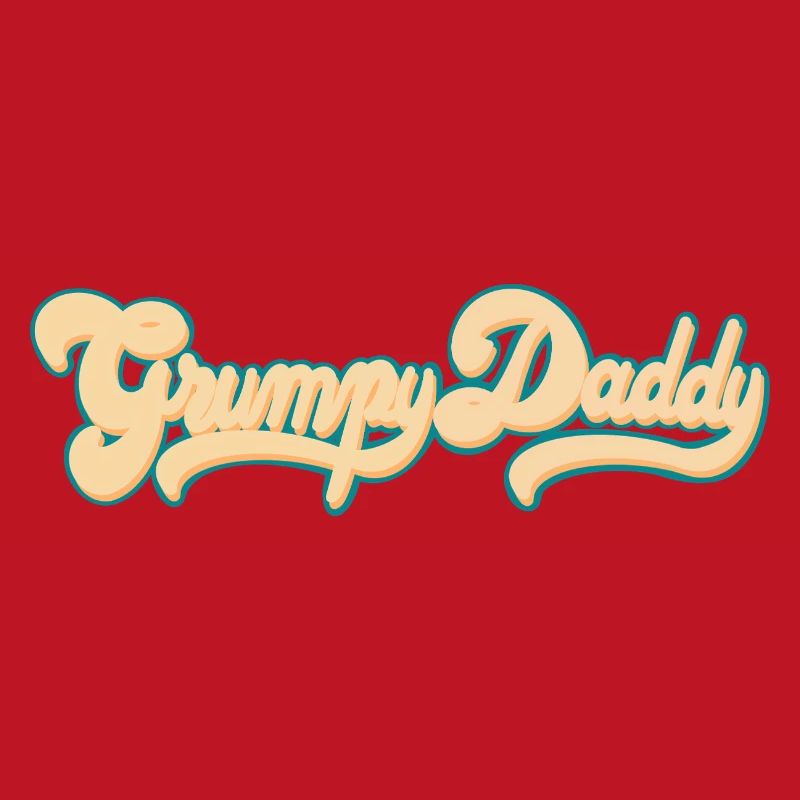 Script rétro de Grumpy Daddy - Couleur « Groovy Baby »
