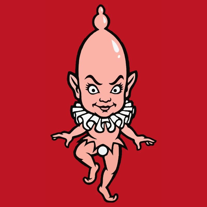 Bébé Diable mignon avec collier