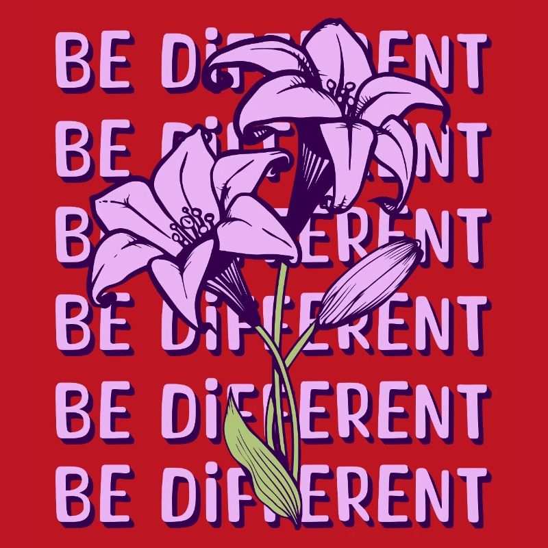 BE DIFFERENT – Fleurs de lys violets Botanique