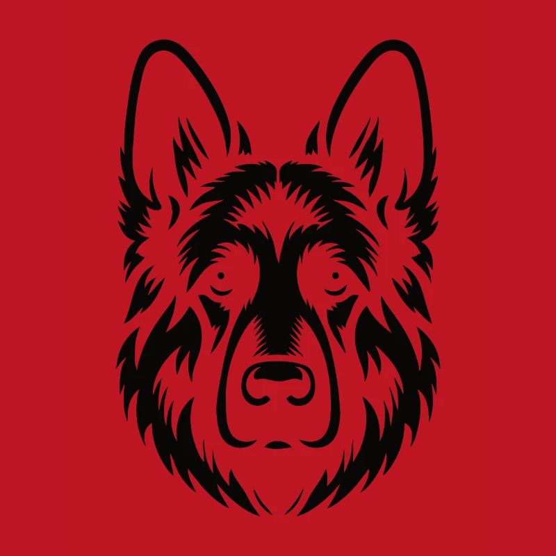German Shepherd silhouette design