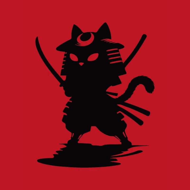 Drôle de chat samouraï