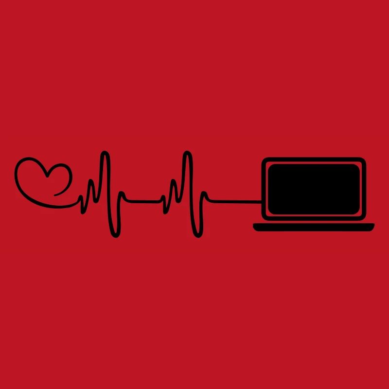 ordinateur portable coeur pulsé pc programmeur