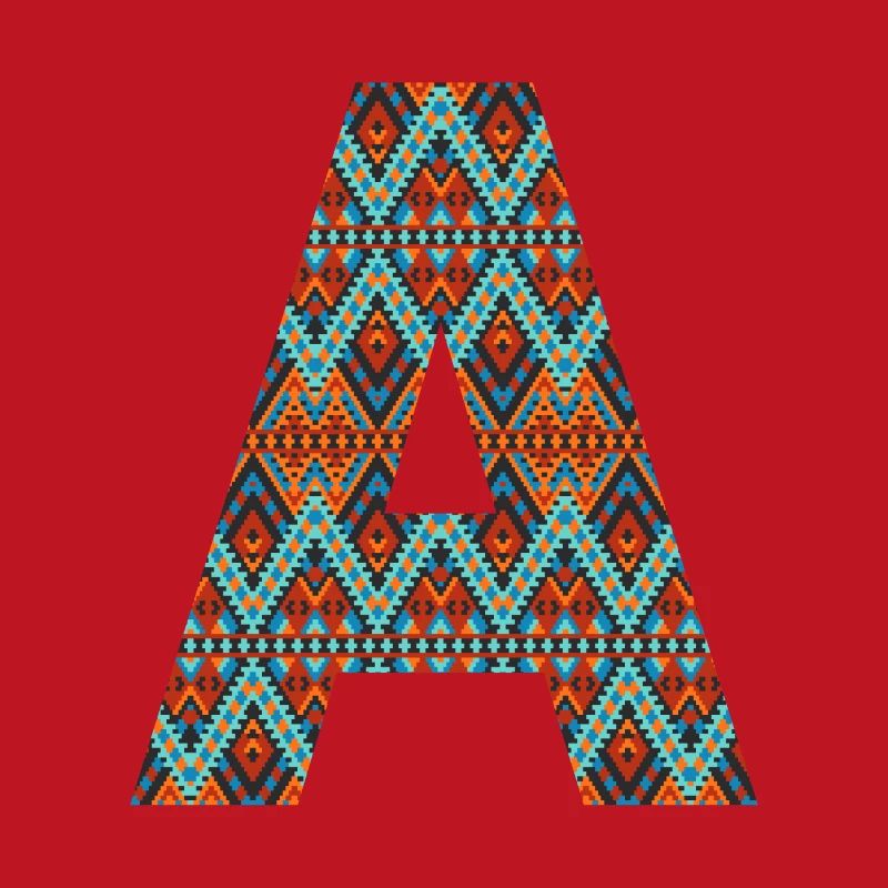 Buchstabe A- Boho-Design