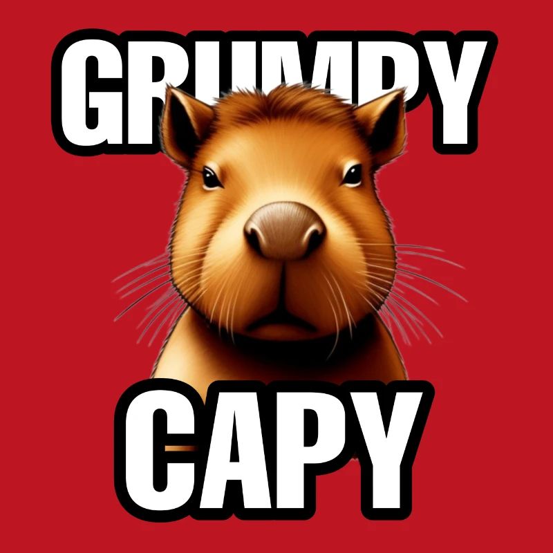 Grumpy Capybara - Ok I pull Up Meme - Cute Animal