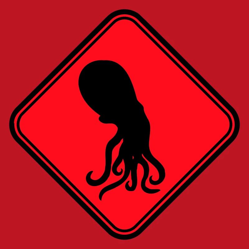 Octopus Danger Sign Caution Warning