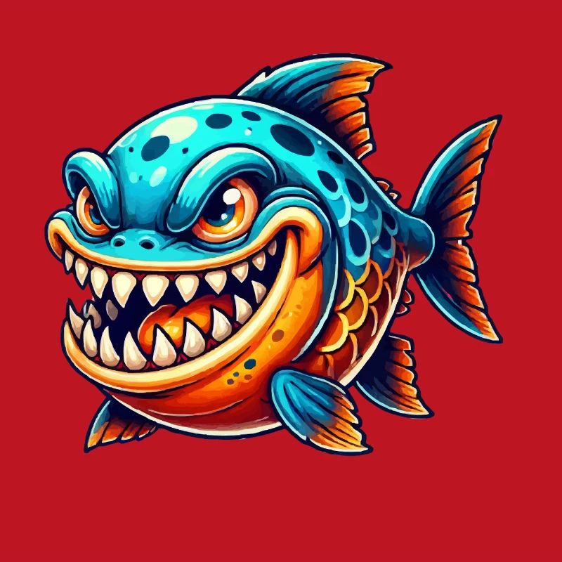 Piranha Comic Fish