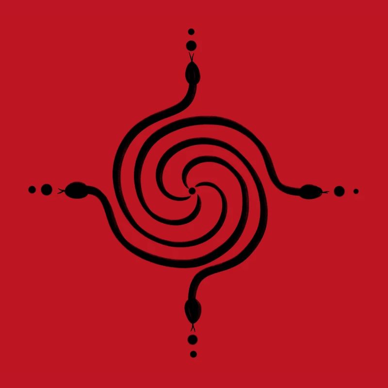 Schlangen in Form einer Spirale