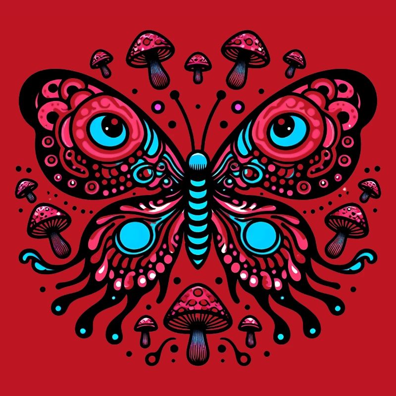 Vibrant Comic Butterfly