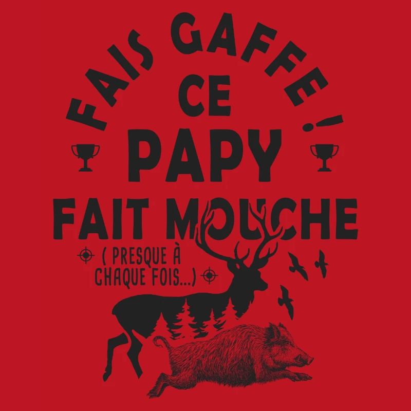 Chasse chasser papy fais mouche papi chasseur