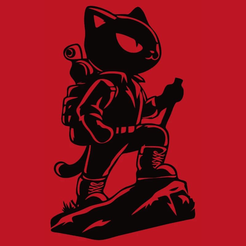 Conception de randonnée Colles avec le chat errant