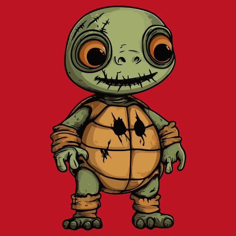Turtle Halloween Comic Funny