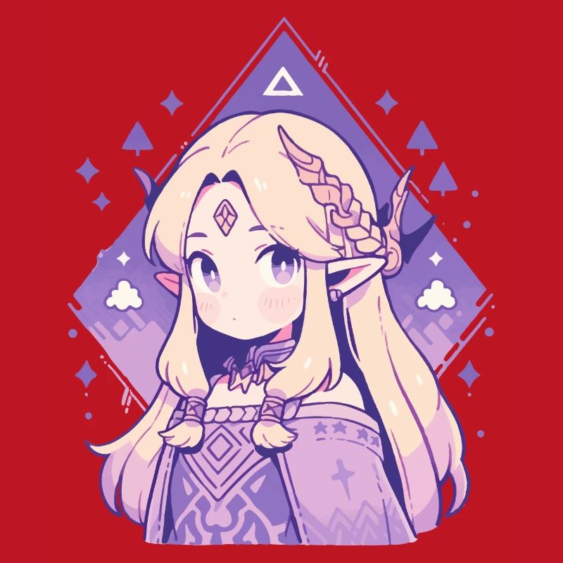 Princesse Chibi mignonne - Conception de conte de fées mignon