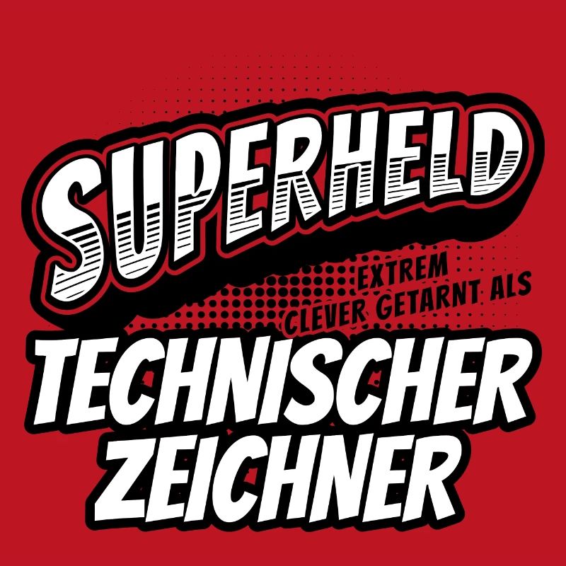 Superheld, clever getarn Technischer Zeichner