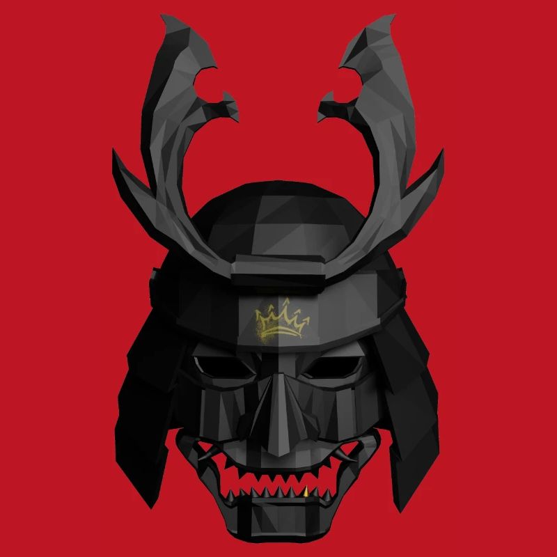 Geometric Samurai Helmet
