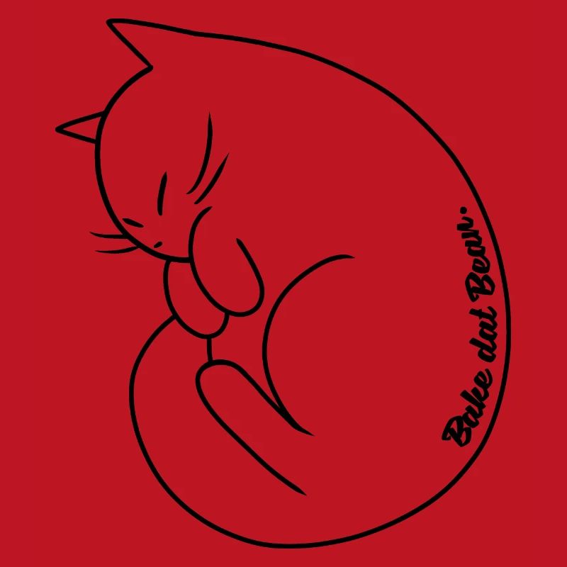 Bake dat Bean | Mignon chat recroquevillé