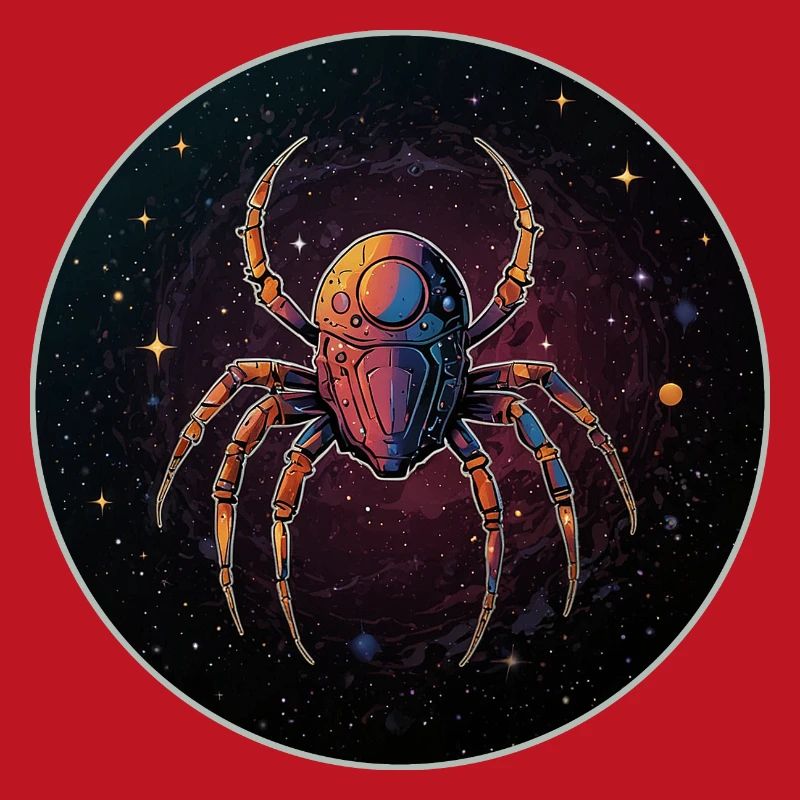 Araignée de l’espace dans l’espace en orbite