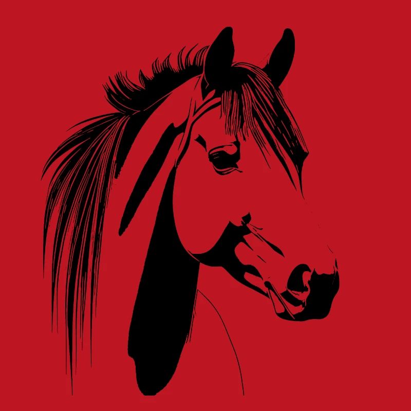 Pferd gemalt mit einfachen Strichen
