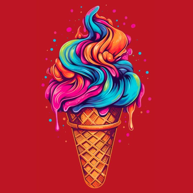 Retro Eiscream Eis Waffeleis für eine Eis