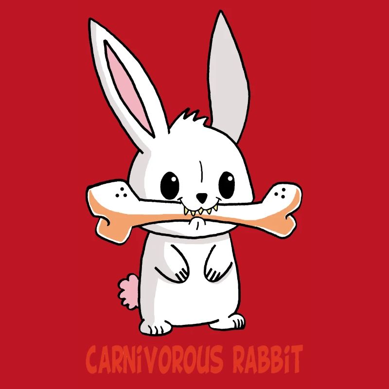 Carnivorous white rabbit