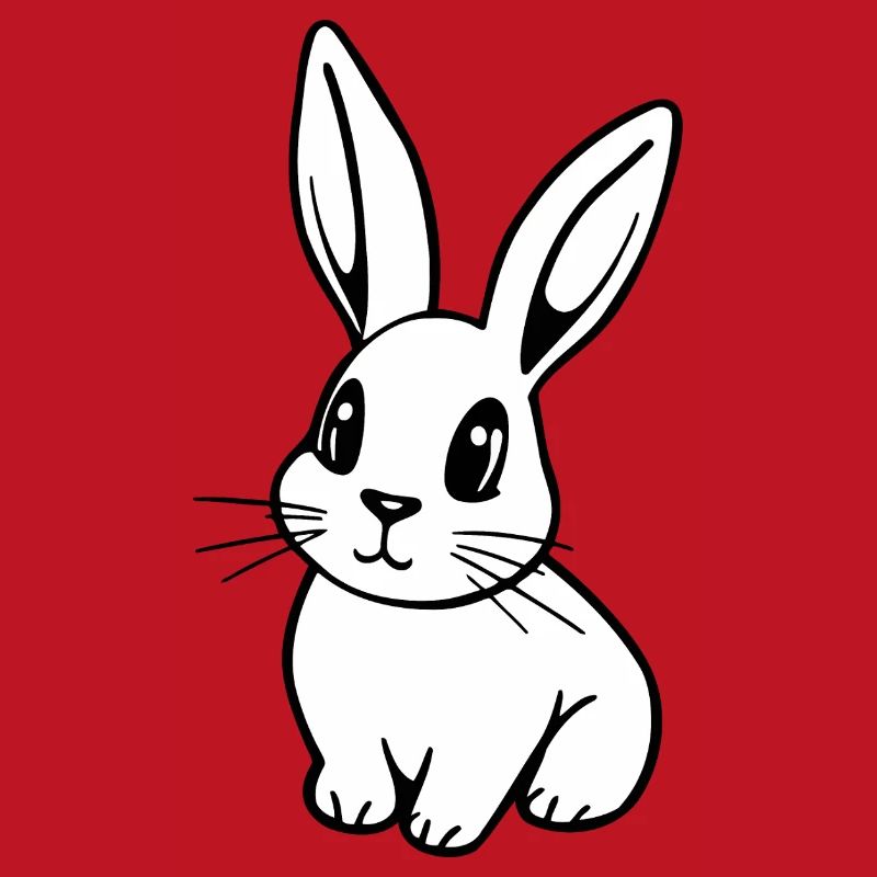 Cute White Easter Bunny