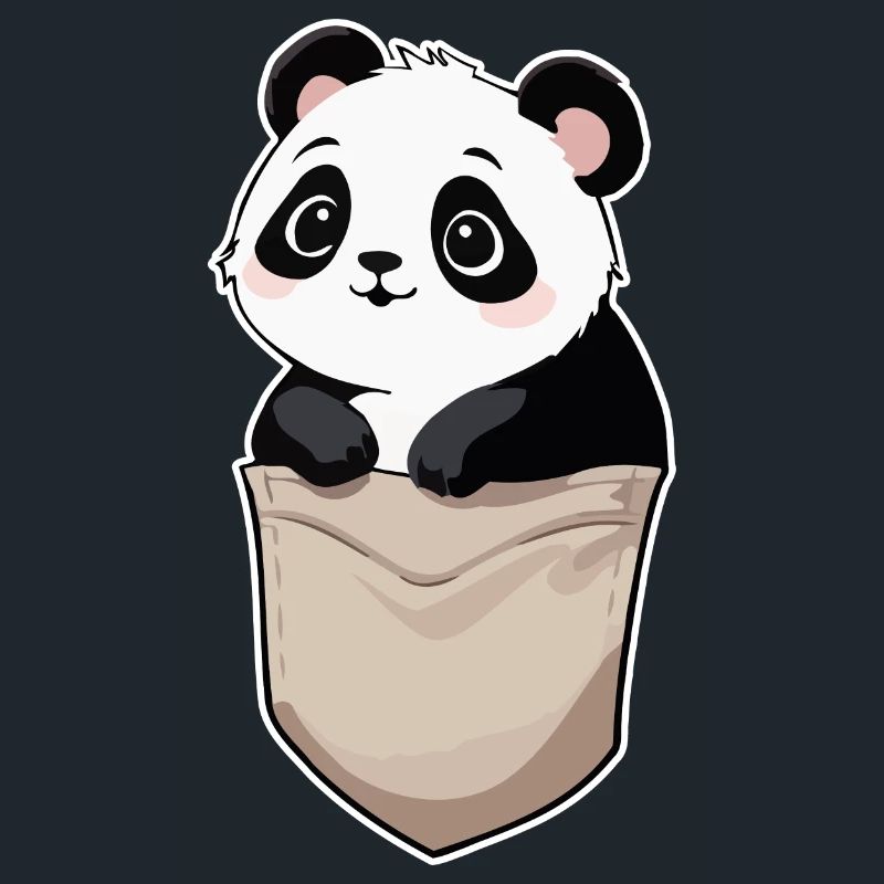 Panda mignon dans la poche