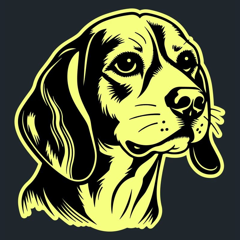 Tête de chien Beagle