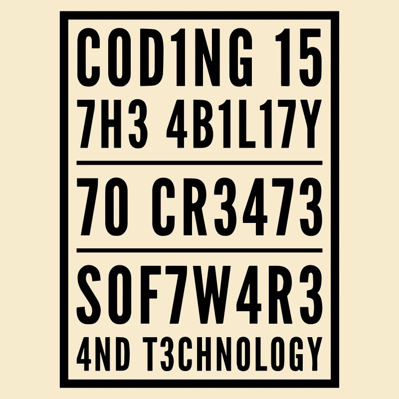 Programmieren Coden L337 Leetspeak Spruch