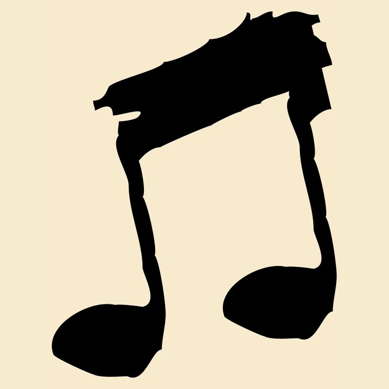 Eighth notes frayed | Vectorgraphic